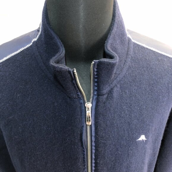 New England Patriots Tommy Bahama Navy Blue XL Pullover Football Sweatshirt - Picture 2 of 8